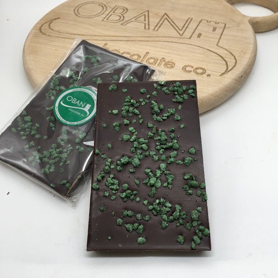 70% Dark chocolate with mint crunch